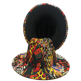 fedora hat inner leopard print - Divine Diva Beauty