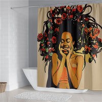 Black American Afro Woman Print Shower Curtain Bathroom Accessories Waterproof Bathtub Screen Toilet Lid Cover Home Decoration - Divine Diva Beauty