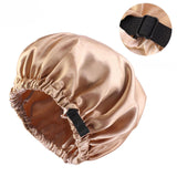 Women Satin Solid Sleeping Hat Night Sleep Cap Hair Care Bonnet Nightcap - Divine Diva Beauty