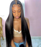 Straight Lace Front Wig HD Transparent Lace Frontal Human Hair Wigs Pre Plucked  Colored Brazilian Wig - Divine Diva Beauty