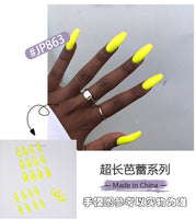 Designs Coffin Artificial Nails Tips Overhead with Glue Press on Nail False Nails Set Nail Art Tools Accessories - Divine Diva Beauty