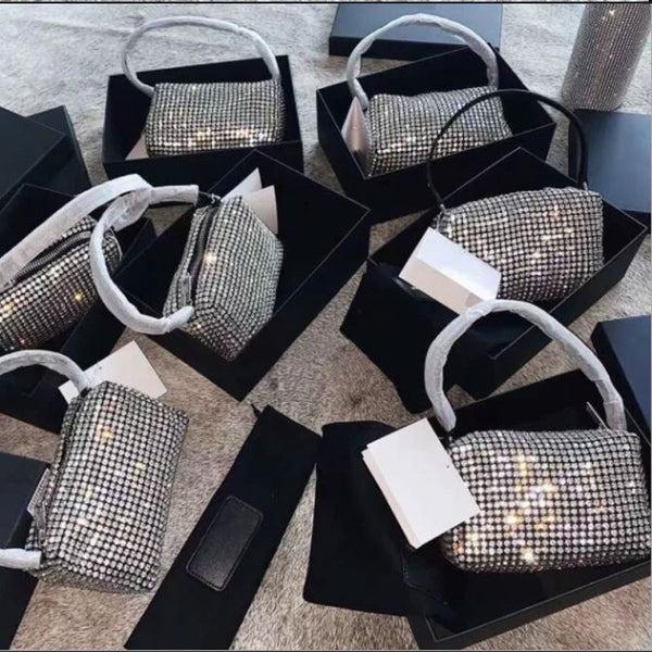 Rhinestone Handbag for Women Bag Diamonds Shoulder Bag Purse Ladies Female Crossbody Bag shining diamond bag - Divine Diva Beauty
