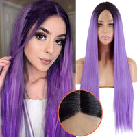 Long Straight Synthetic Middle Part Nature Wig - Divine Diva Beauty