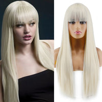 Long Straight Synthetic Middle Part Nature Wig - Divine Diva Beauty