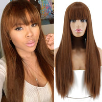 Long Straight Synthetic Middle Part Nature Wig - Divine Diva Beauty