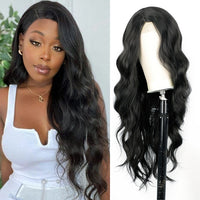 Synthetic Long Wavy Wig Orange Wigs Side Part Natural Black Wig Blonde Pink - Divine Diva Beauty