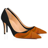 Patchwork Pumps Women High heel shoe 11+ - Divine Diva Beauty