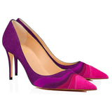 Patchwork Pumps Women High heel shoe 11+ - Divine Diva Beauty