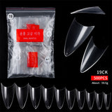 500Pcss Full Coverage Nail Coffin Nail Tip Pressed on The Nail Nail Salon Supplies and Tools for Fake Nails with Pointed Design - Divine Diva Beauty