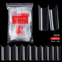 500Pcss Full Coverage Nail Coffin Nail Tip Pressed on The Nail Nail Salon Supplies and Tools for Fake Nails with Pointed Design - Divine Diva Beauty