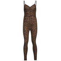 Leopard Print Women Skinny Jumpsuits bodysuit - Divine Diva Beauty