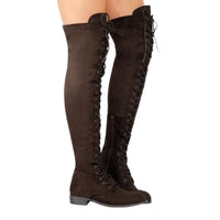 Suede Over-the-knee shoe Riding Boots - Divine Diva Beauty