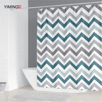 Bathroom Waterproof Shower Curtain Simple Geometric Pattern Printing Polyester Home Decoration Curtain With Hook - Divine Diva Beauty