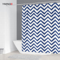 Bathroom Waterproof Shower Curtain Simple Geometric Pattern Printing Polyester Home Decoration Curtain With Hook - Divine Diva Beauty