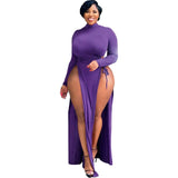 Plus Size avail Turtleneck Lace Up Corset High W Robe dress - Divine Diva Beauty