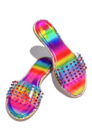 Mixed Colors Summer Flat Sandals shoe - Divine Diva Beauty