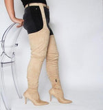 Waist  Over The Knee suede Chap Boots 11+ - Divine Diva Beauty