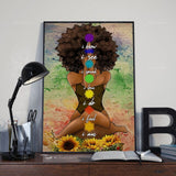 Yoga African American Wall Art, Black Girl Magic Art Prints, Yoga Chakra Poster, Yoga Studio Decor - Divine Diva Beauty