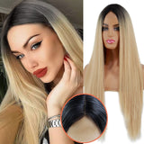 Long Straight Synthetic Middle Part Nature Wig - Divine Diva Beauty