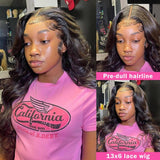 13x6 Body Wave Lace Wig Human Hair Wigs Brazilian 30 40 inch Water Wave 5x5 Transparent Lace Closure Frontal Wig - Divine Diva Beauty