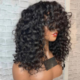 Orange Ginger Color 13x6 ⁷ Front Wigs Pre Plucked Brazilian Bouncy Curly Human Hair Wig Glueless Lace Wig - Divine Diva Beauty