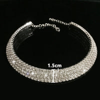 Neck Element Necklace Fashion Jewelry Choker Necklace Inlay Rhinestone Collar - Divine Diva Beauty