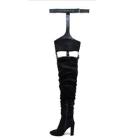 Thigh High Boots Metal Decorative Belt Buckle - Divine Diva Beauty