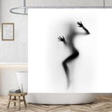 Get Naked Sexy Woman White Shower Curtain Waterproof High Quality Polyester Fabric Beach Washable Original Cortinas Home Decor - Divine Diva Beauty