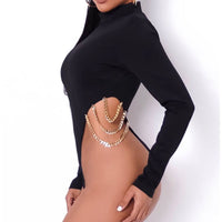 Chain Patched Bodysuit - Divine Diva Beauty