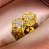 Round Zircon Crystal Earrings jewelry - Divine Diva Beauty