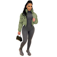 Cropped Puffer Jacket  outerwear plus size avail - Divine Diva Beauty