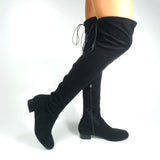 Thigh High Boots Low Flat 11+ - Divine Diva Beauty