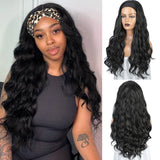 Headband Wig Long Wavy Synthetic Wigs - Divine Diva Beauty