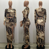 Sexy High Split Leopard Skirts Sets 2 Pieces Party Wear - Divine Diva Beauty