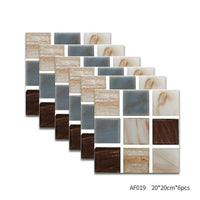 6-Sheet Premium Stick On Kitchen Backsplash Tiles 20x20cm Peel and Stick Self Adhesive Bathroom 3D Wall Tiles Marble Design - Divine Diva Beauty