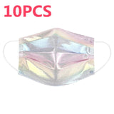 10pcs Adult Laser Mask Color Gradient Disposable Mask - Divine Diva Beauty