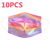 10pcs Adult Laser Mask Color Gradient Disposable Mask - Divine Diva Beauty