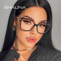 Metal Square Women Glasses Frame Fashion Clear Anti-blue Light Optical glasses - Divine Diva Beauty