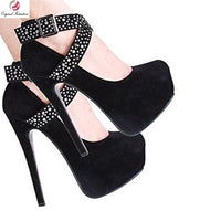 Strap Crystal High Heels Stiletto pump - Divine Diva Beauty