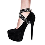 Strap Crystal High Heels Stiletto pump - Divine Diva Beauty