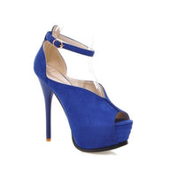 Platform Open Toe Thin Heels Pumps - Divine Diva Beauty