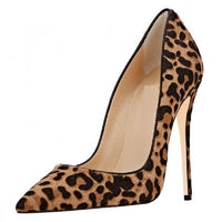 Leopard Print Heels Suede Pumps shoe 11+ - Divine Diva Beauty