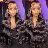 360 HD Lace Frontal Wig 30 Inch Body Wave 13X6 13X4 Lace Front Wigs Human Hair Loose Wave Virgin Brazilian 180 Density - Divine Diva Beauty