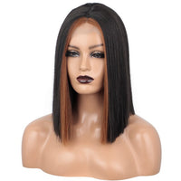 Mixed Color Synthetic Wigs Short Straight Bob Wig - Divine Diva Beauty