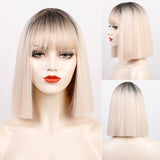 Synthetic Wig with Bangs - Divine Diva Beauty