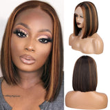 Short Lace Front Wigs Straight Synthetic 12 inch - Divine Diva Beauty