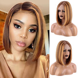 Short Lace Front Wigs Straight Synthetic 12 inch - Divine Diva Beauty