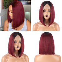 Short Lace Front Wigs Straight Synthetic 12 inch - Divine Diva Beauty