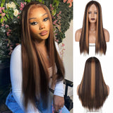 28 inch Long Straight Mix Synthetic Lace Wigs - Divine Diva Beauty