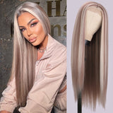 Long middle part Straight Synthetic Wig - Divine Diva Beauty